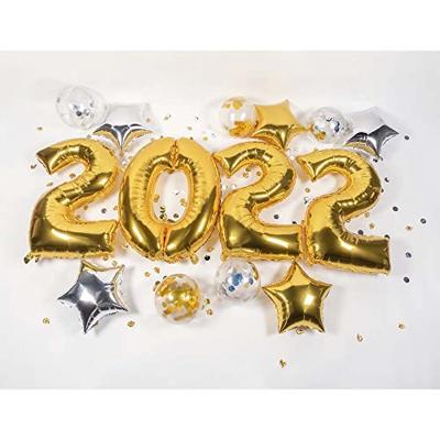 Gouden Folieballon Cijfer 2 - 86 cm