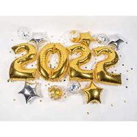 Gouden Folieballon Cijfer 2 - 86 cm - thumbnail