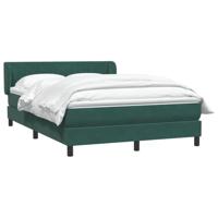 Boxspring met matras fluweel donkergroen 160x220 cm - thumbnail