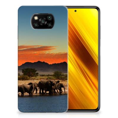 Xiaomi Poco X3 | Poco X3 Pro | TPU Hoesje | Olifanten Xiaomi Poco X3 | Poco X3 Pro | TPU Hoesje | Olifanten
