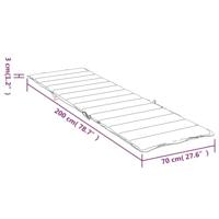 VidaXL Ligbedkussen 200x70x3 cm oxford stof crèmekleurig - thumbnail