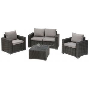 California loungeset 2 zits antraciet California loungeset 2 zits antraciet