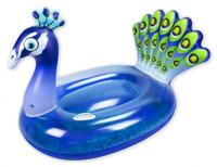 Opblaasbare zwembad luchtbed/ride-on dieren pauw 145 x 94 x 94 cm - opblaasspeelgoed - thumbnail