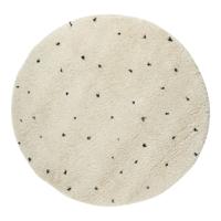 Interieur05 Kindervloerkleed Cream|Zwart 160Ø- (M) - Dots - thumbnail