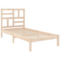 Bedframe massief hout 75x190 cm - thumbnail