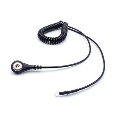 Quadrios ESD-aardingskabel 1.80 m Drukknop 4 mm, Ringkabelschoenaansluiting