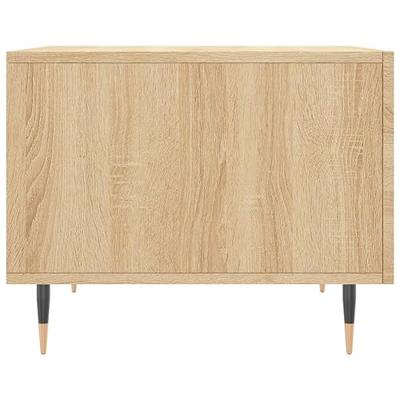 Salontafels 2 st 50x50x40 cm bewerkt hout sonoma eikenkleurig