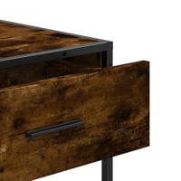 Wandtafel 90x35x80 cm bewerkt hout gerookt eikenkleurig - thumbnail