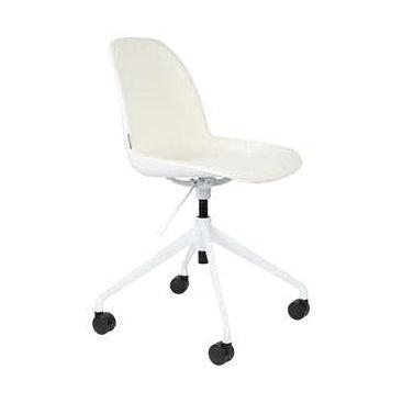 Zuiver Bureaustoel 'Albert Kuip' Bouclé, kleur Wit Zuiver Bureaustoel 'Albert Kuip' Bouclé, kleur Wit