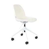 Zuiver Bureaustoel 'Albert Kuip' Bouclé, kleur Wit - thumbnail