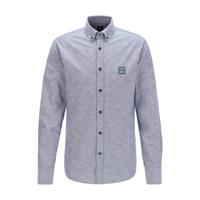 BOSS Casual slim fit overhemd Mabsoot blauw melange - thumbnail