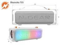N-Gear Blazooka 703W - Draagbare Bluetooth Speaker - Met Microfoon & Verlichting - Wit - thumbnail