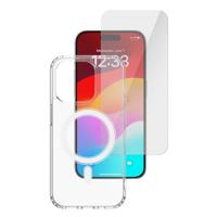 4Smarts 360° Protection Set Backcover Apple iPhone 15 Pro Transparant Inductieve lading - thumbnail