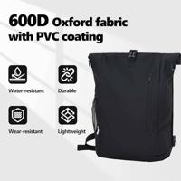 VidaXL Fietstas zwart 31 x 13 x 58 cm polyester - thumbnail