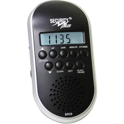 Security Plus Fiets Radio BR 28, zwart, 20 x 15 x 7 cm