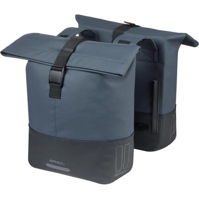 Basil dubbele tas cove 28-32l marineblauw/zwart