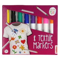 Lobbes textielmarkers, 8st. - thumbnail