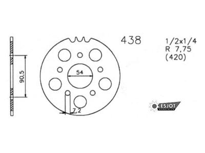 ESJOT Chain wheel 420 36z steel black
