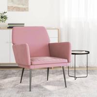 Fauteuil 62x79x79 cm fluweel roze - thumbnail