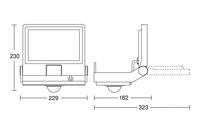 Steinel sensor buitenspot XLED one S 2200 lumen breedstralend 3000K hoogte max 6 meter wandmontage - thumbnail