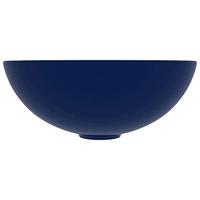 Wastafel rond keramiek donkerblauw - thumbnail