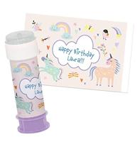 Eenhoorn Bellenblaas Stickers (6st) - thumbnail