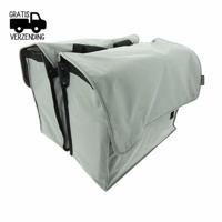 Dubbele Fietstas Simple Silver Canvas - thumbnail