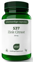 AOV 537 Zink Citraat 25mg Vegacaps - thumbnail