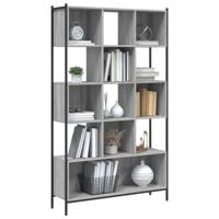 Boekenkast 102x28x172 cm bewerkt hout grijs sonoma eikenkleurig - thumbnail