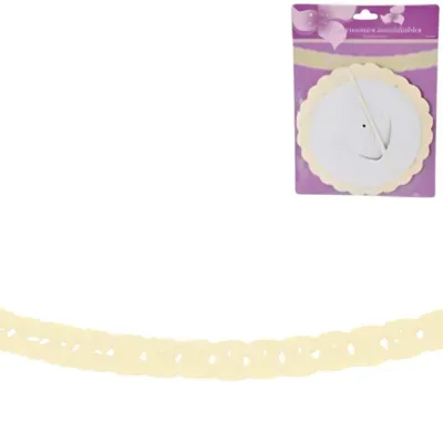 Slinger rond papier geel 3 m | 24 stuks