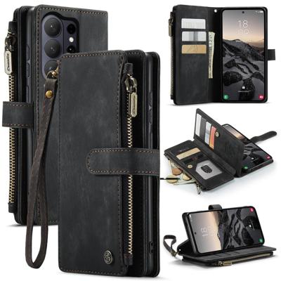 Caseme Samsung Galaxy S26 Ultra PU leren hoesje - portemonnee - Zwart Caseme Samsung Galaxy S26 Ultra PU leren hoesje - portemonnee - Zwart