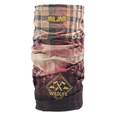 Jail Jam nekwarmer tube polyester/elastaan bordeaux maat one-size