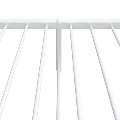 Bedframe met hoofd- en voeteneinde metaal wit 100x200 cm