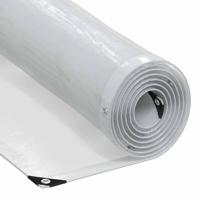 VidaXL Doorzichtig zeildoek met zeilringen 10x10 m polyethyleen - thumbnail