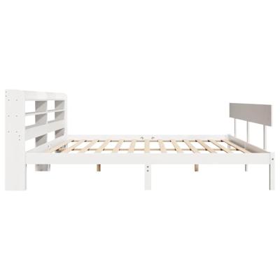 Bedframe zonder matras massief grenenhout wit 200x200 cm