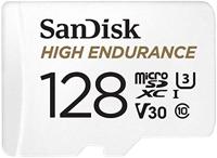 SanDisk high endurance microsdxc 128 gb geheugenkaart (wit, class 10, v30, u3, incl. adapter) - thumbnail