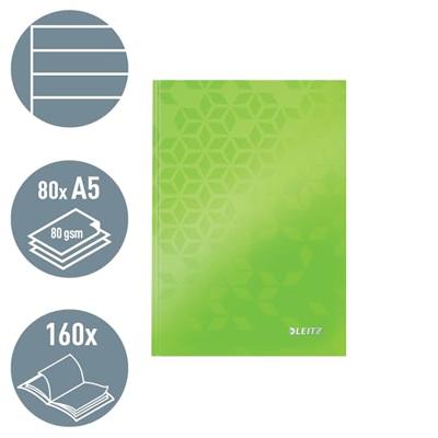 Leitz 46271054 Notitieboek Gelinieerd Groen Aantal paginas: 80 DIN A5