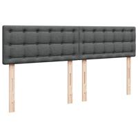 Boxspring met matras stof donkergrijs 200x200 cm - thumbnail