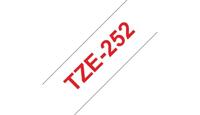 Brother TZE-252 labelprinter-tape Rood op wit - thumbnail