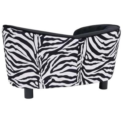 VidaXL Hondenbank 68x38x38 cm pluche zwart