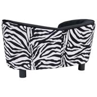 VidaXL Hondenbank 68x38x38 cm pluche zwart - thumbnail