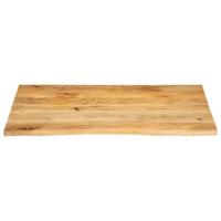Tafelblad met natuurlijke rand 90x80x3,8 cm massief mangohout - thumbnail
