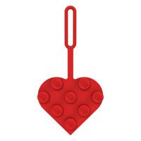 LEGO Minifigures Luggage tag Heart Red 10 cm - thumbnail
