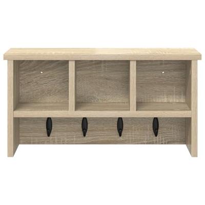 Wandgemonteerde kapstok met plank Sonoma eiken 50 x 16 x 26 cm
