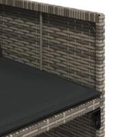 11-delige Tuinset met kussens poly rattan grijs - thumbnail