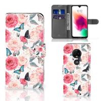 Motorola Moto G7 | G7 Plus Hoesje Butterfly Roses - thumbnail