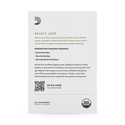 D'Addario Woodwinds ORSF10SSX2M Organic Select Jazz Sopraansaxofoonriet, 2 Medium, 10-pack