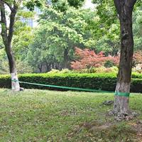 VidaXL Slackline 15 m x 50 mm 150 kg groen - thumbnail