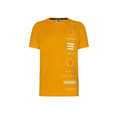 Shoeby Jill & Mitch T-shirt Liam met printopdruk geel/wit Shoeby Jill & Mitch T-shirt Liam met printopdruk geel/wit