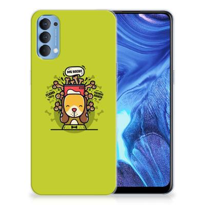 OPPP Reno 4 Telefoonhoesje met Naam Doggy Biscuit OPPP Reno 4 Telefoonhoesje met Naam Doggy Biscuit